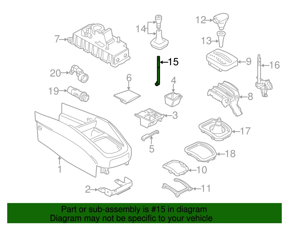 Подлинный Volkswagen переключатель передач в сборе 1J0-711-112-E - Изображение 2 из 4