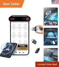 128G 9800 Hour Voice Activated Recorder, Double-Sided Magnetic Voice Recorder...