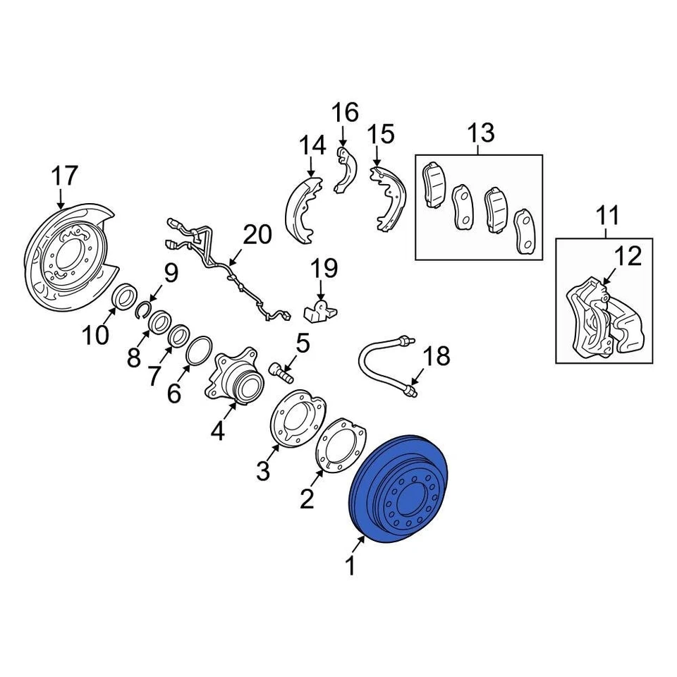 For Toyota 4Runner 2010-2024 Toyota 4243160311 Rear Disc Brake Rotor Foto 2 de 2