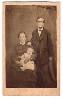 Photograph Mother and Father Posing With Your Child On Lap, Mother Happiness 