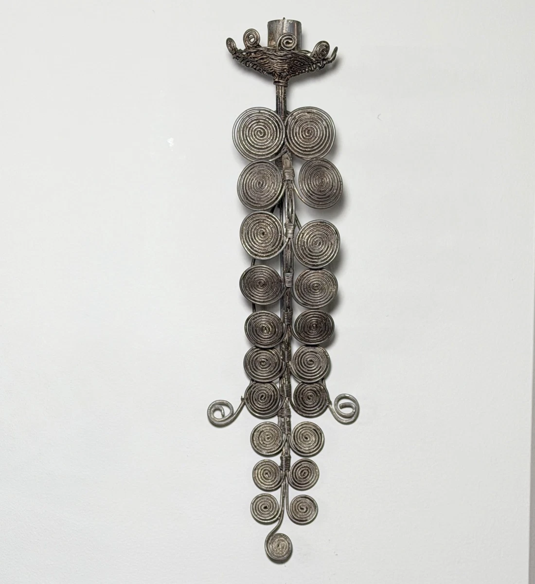 Biomorphic Sculptural Metal Art Handmade Wall Sconce