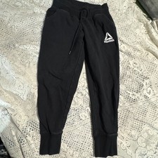 Kids Reebok Black Joggers Sweatpants Athletic...