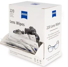 ZEISS Eyeglass & Screen Cleaning Wipes 220ct Bulk Pack - Individually Wrapped