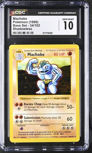 Machoke (Shadowless) graded CGC 10 for sale on eBay