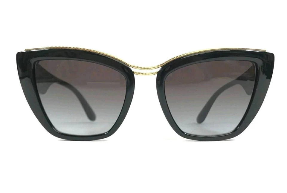 Monturas de gafas Dolce & Gabbana DG 3308 Cateye negras y doradas sin estuche usadas Foto 2 de 4