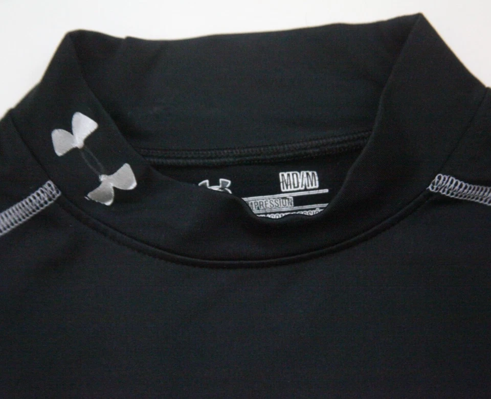 Camisa Under Armour Mediana Negra Cold Gear Manga Larga Ajustada Compresión WS432 Foto 3 de 4