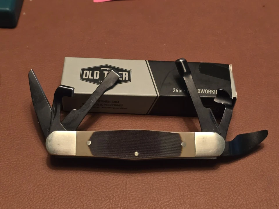 Navaja de bolsillo Schrade Old Timer Splinter Carvin 1,48" mango de corte de sierra 24OT NUEVA L@@K Foto 2 de 2