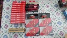 Lot of 22 Mixed SEALED Cassette Tapes Maxell UR-90  JVC Sony TDK