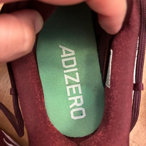 Crampons de baseball homme Adidas Adizero Afterburner neuf avec étiquette marron blanc taille 15 H00977 - Photo 6/16