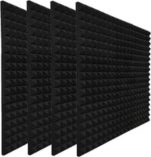 12~96PACK 12"X12"X2" Acoustic Foam Panel Pyramid Studio Soundproof Wall Tile USA