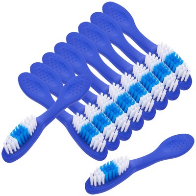  10 Pcs Anti-self-harm Toothbrush Short Handle Child Travel Prison Toothbrushes