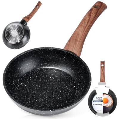 Granitpfanne Bratpfanne Pfanne aus Granit BLACK&WOOD 16 cm