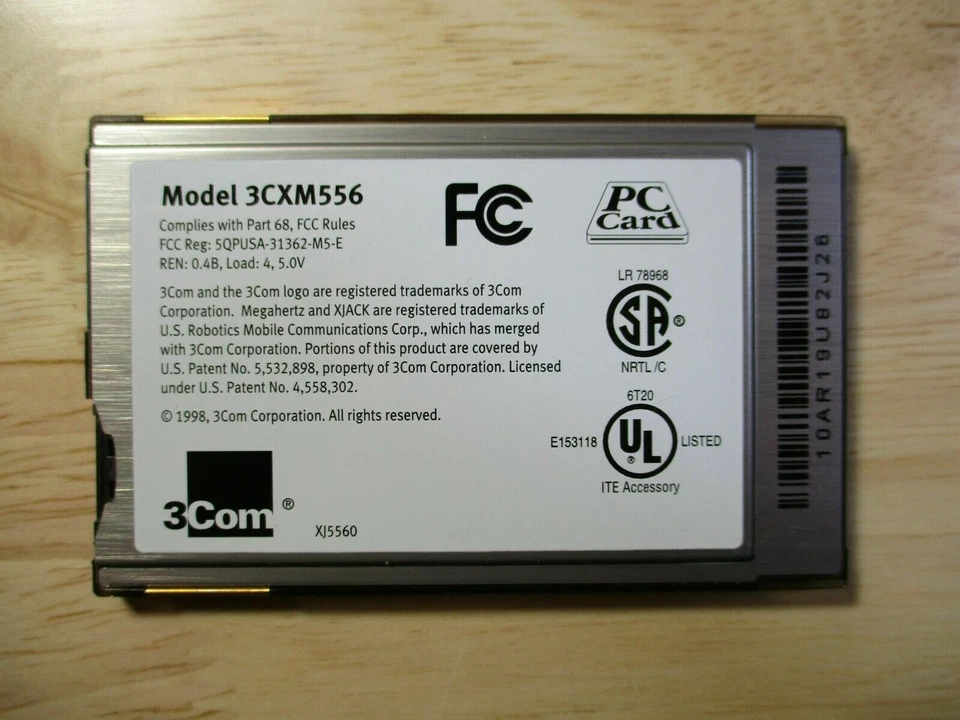 3com Megahertz 3CXM556 56K Cellular Modem PC Card PCMCIA xjack - Image 2 of 2