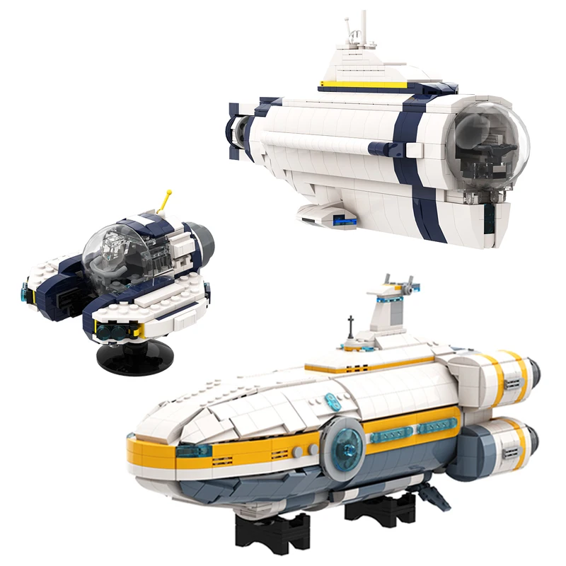 Gobricks Game Subnautica Seamoth Vehicle Submarine MOC Building Blocks Kits  Subn