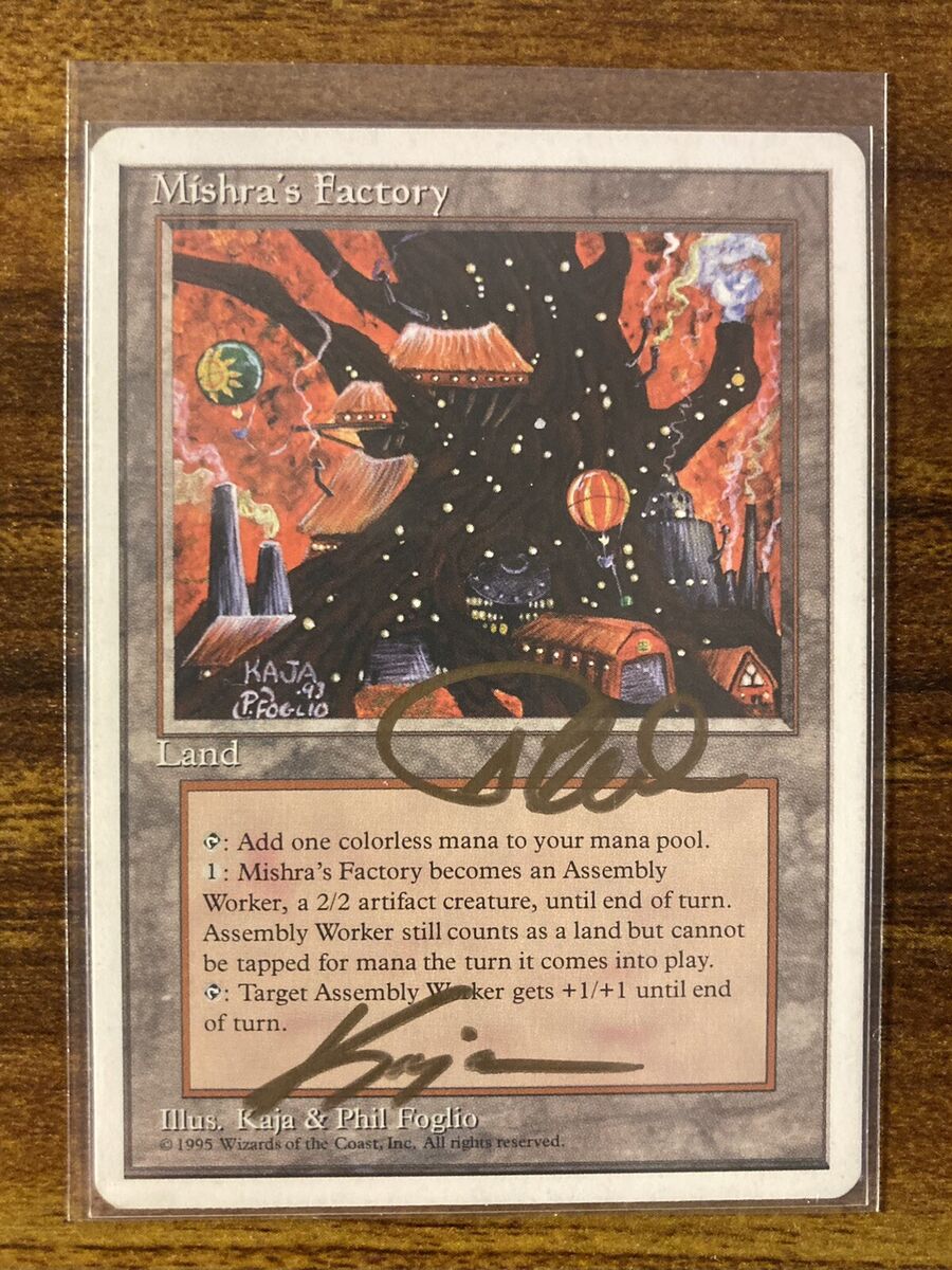 MTG✨DOUBLE Artist Signed MISHRA'S FACTORY✨4th Edition NM MTG✨DOUBLE Artist Signed MISHRA'S FACTORY✨4th Edition NM