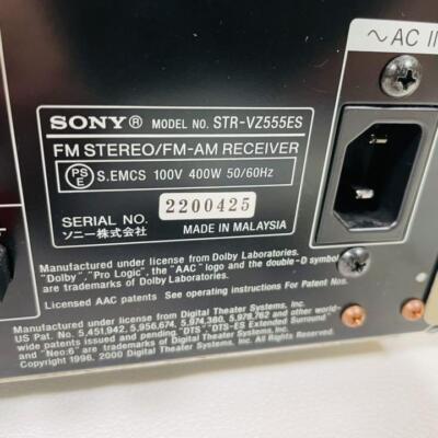 SONY AV amplifier STR-VZ555ES | eBay