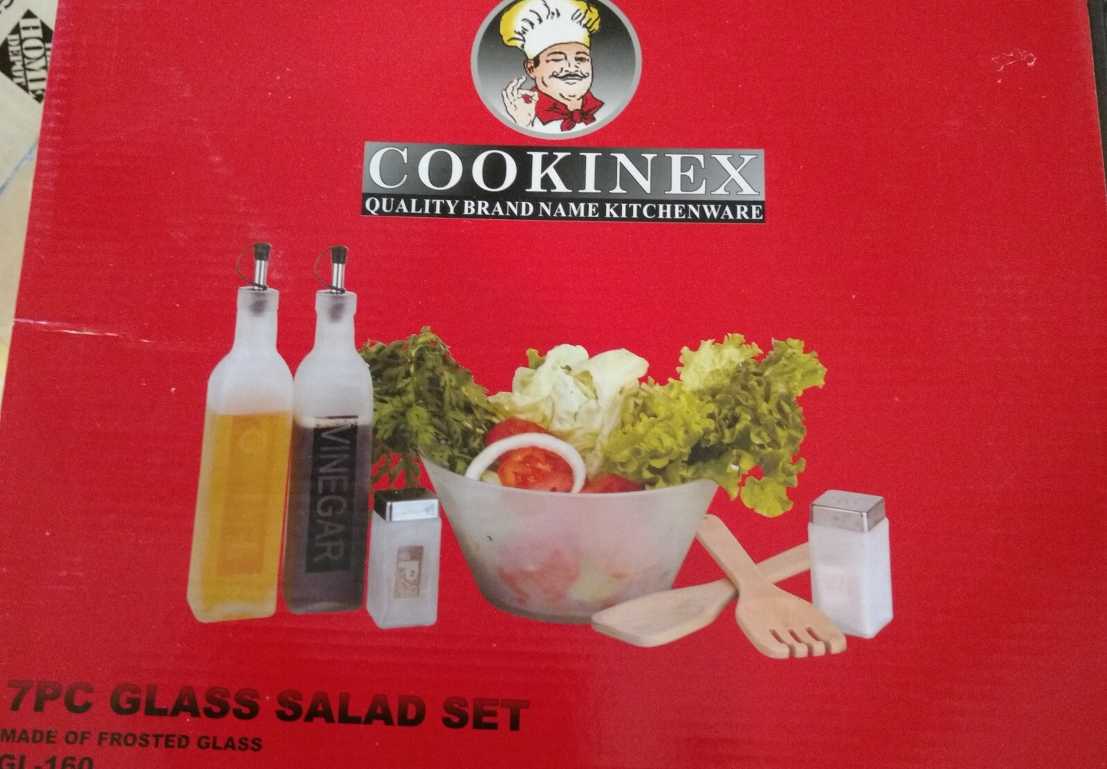 COOKINEX 7 PIECE FROSTED GLASS SALAD BOWL SET | eBay