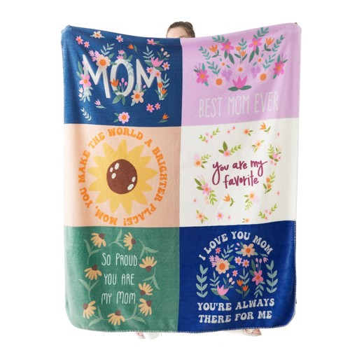 Bedsure Super Soft Warm Mom Blanket - Birthday Gift Blanket for Mom Happy Mot...