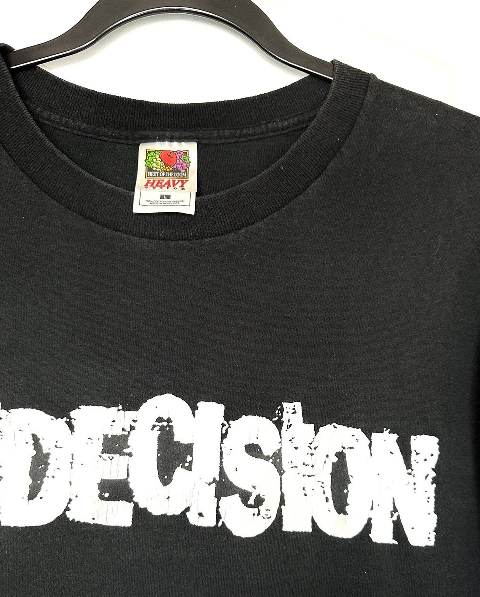 RARE VTG 90s Indecision Brooklyn Hardcore Band Shirt Black