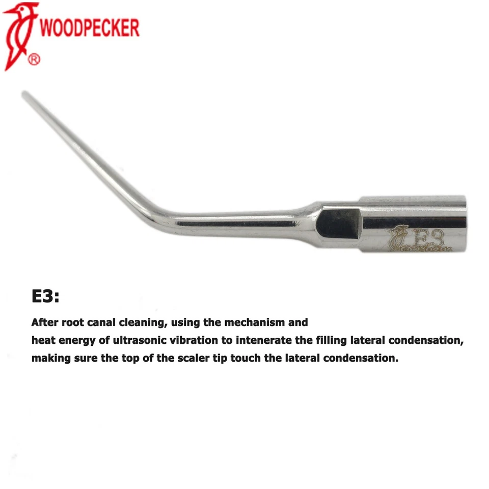 Woodpecker Dental Ultrasonic Scaler Tip Endo Root Canal E1 E5D E10 E14 E15D EMS - Image 4 of 4