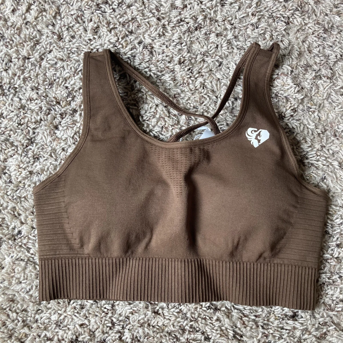 Womens Best Power Seamless Sports Bra Womens Walnut Brown S