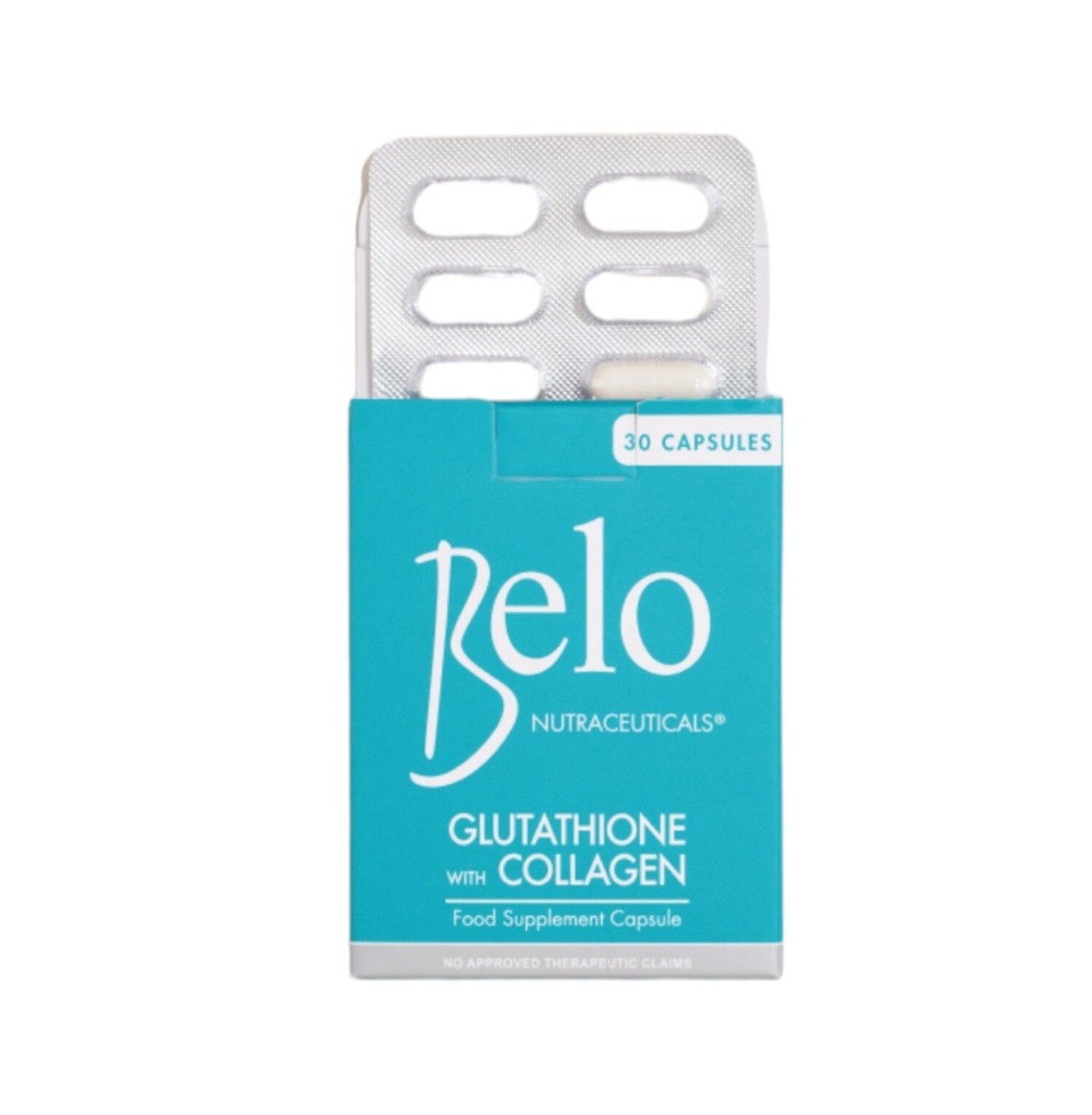 Belo Nutraceuticals Glutathione with Collagen 90 Capsules