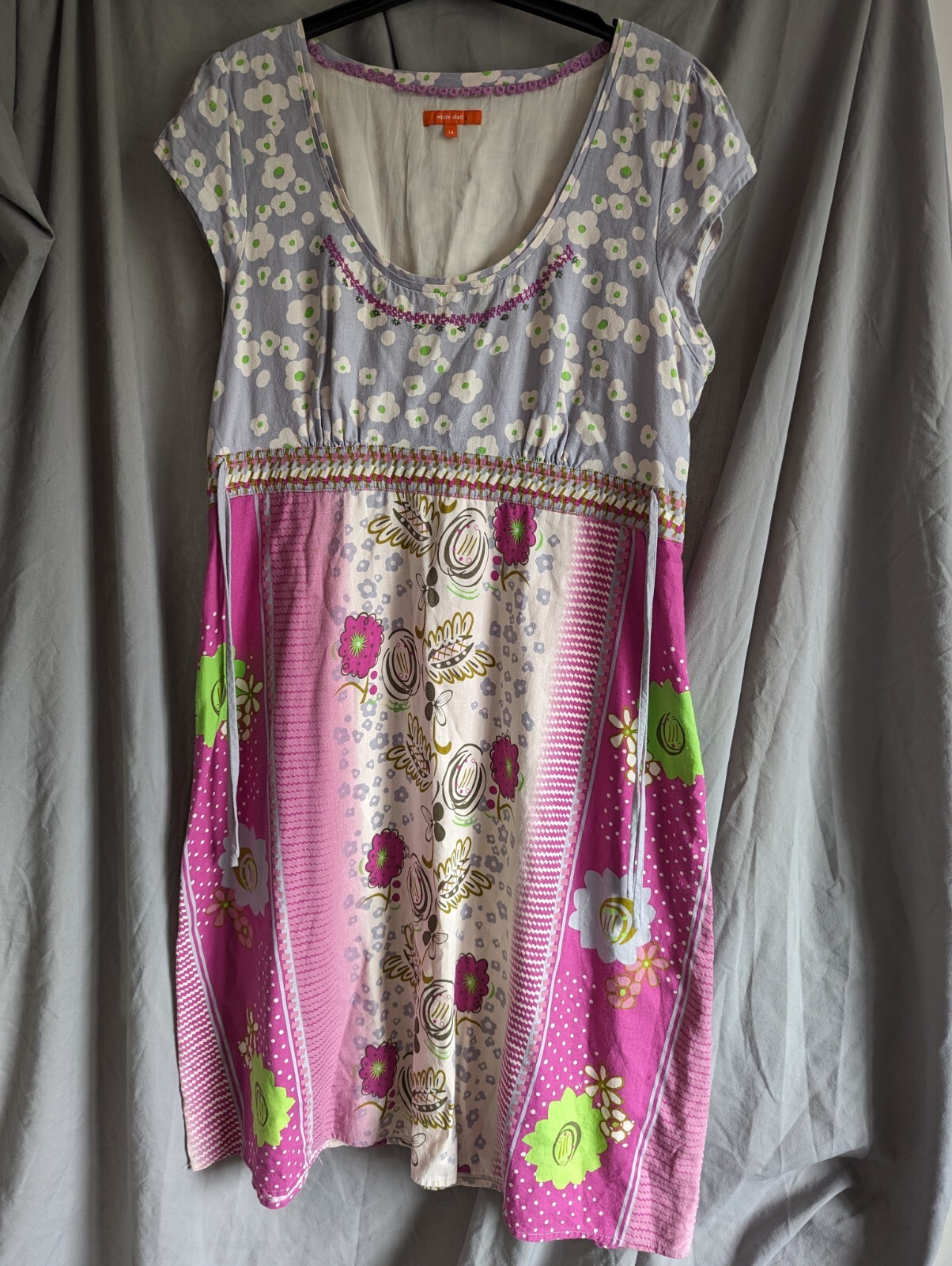 White Stuff Multicoloured Patterned Dress Size 14… - image 1