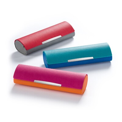 FEFI    Kleines Hardcase Brillenetui im 2-Farben Design mit Chrome-Applikation