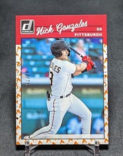 Nick Gonzales 1990 Retro Fire Emoji SSP /75 Prospect 2023 Donruss #250 Pirates
