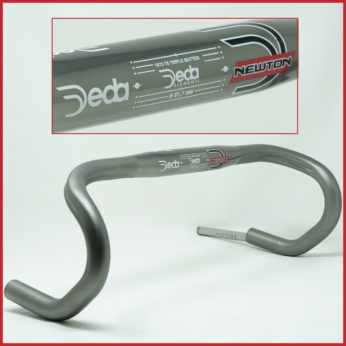 パーツ deda 7075 T6 triple butted handlebar Deda 7075 T6 Triple Butted Handlebar 420mm 75mm Reach 130mm