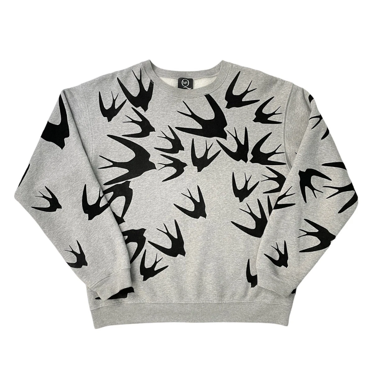MCQ Alexander McQueen velvet sparrow aplique sweatshirt