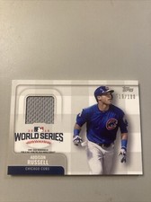2017 Topps World Champion Relics Cubs Addison Russell Card #WCR-ARU #/100