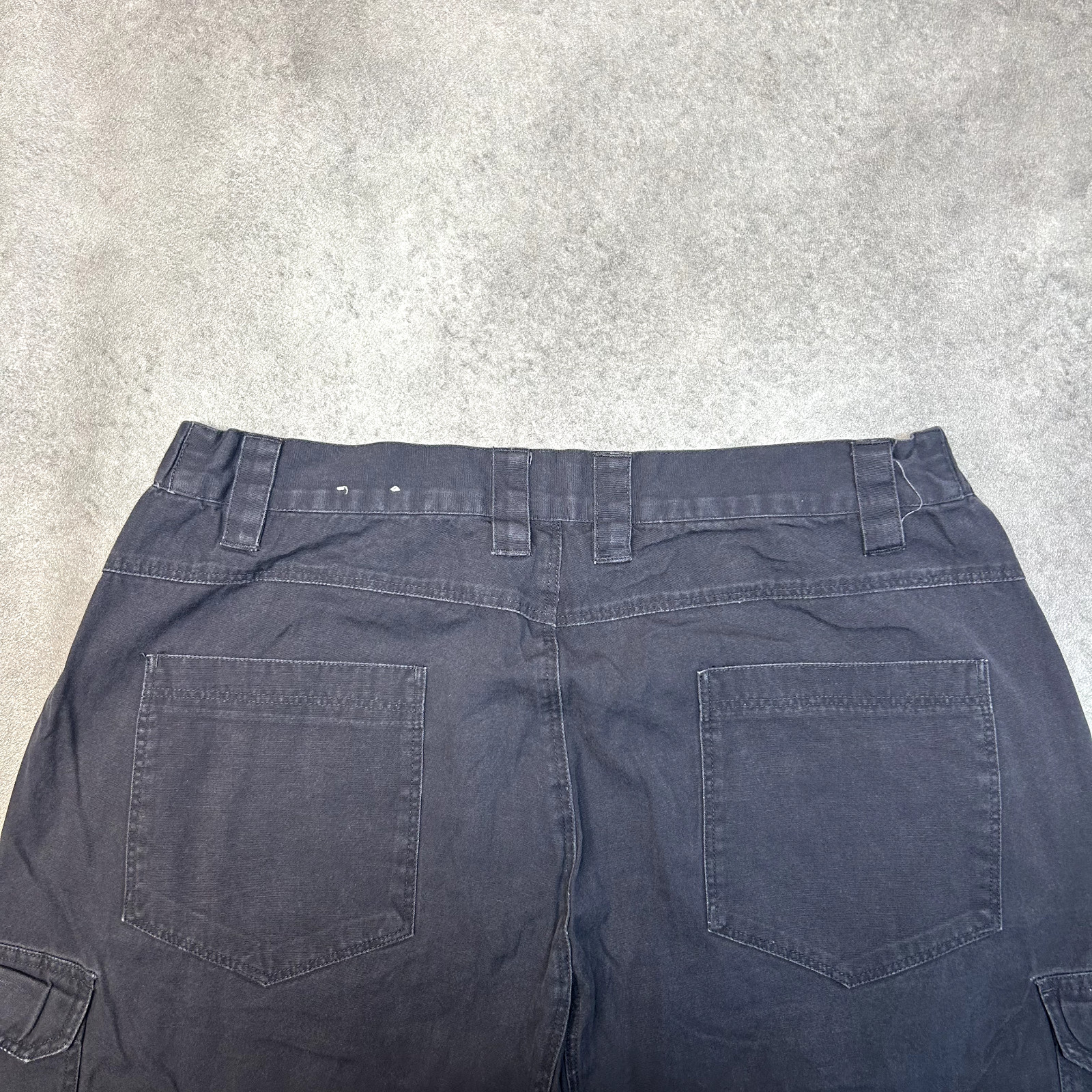 Lapg Vintage Cargo Trousers Mens 32" Carpenter Workwear Canvas Pants, Black image 6