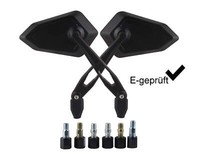 1 Paar Satz Motorrad Spiegel E-GeprüFt 360° RüCkspiegel Universal M10 M8 Gewinde