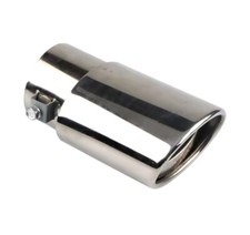 TERMINALE DI SCARICO UNIVERSALE AUTO MARMITTA TUNING IN ACCIAIO INOX Ø 45-55 mm