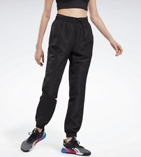    Reebok Workout Ready Woven Joggers Womens Athletic PantsMedium Black