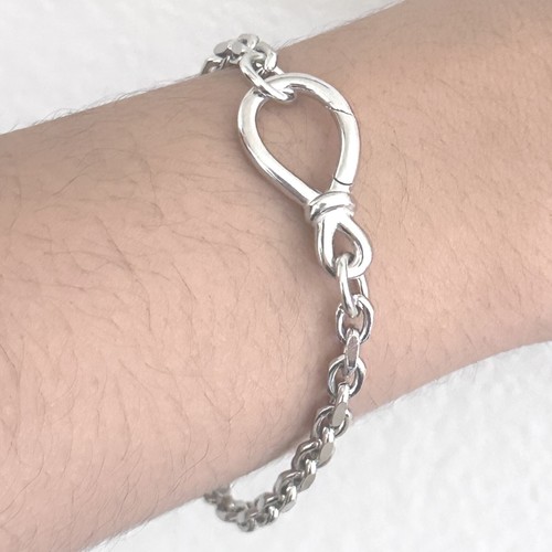 925 Sterling Silber Kühn Unendlichkeit Knoten Bettelkette Armband - Mehrere Größen - Bild 7 von 7