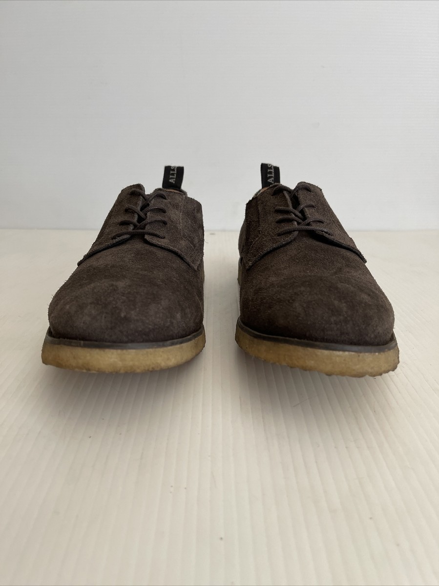 NEW ALLSAINTS Leigh Plain Toe Derby - Charcoal Grey - 11 US 