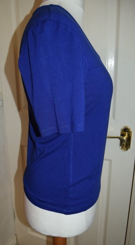 Kettlewell Jodi Square Neck Jersey Top T Shirt Cobalt Royal Blue L 14 VGC - Picture 3 of 11