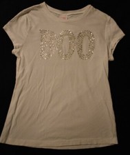 Kids Halloween Boo Shirt White Shirt with Glitter Design Size L Slim Cut