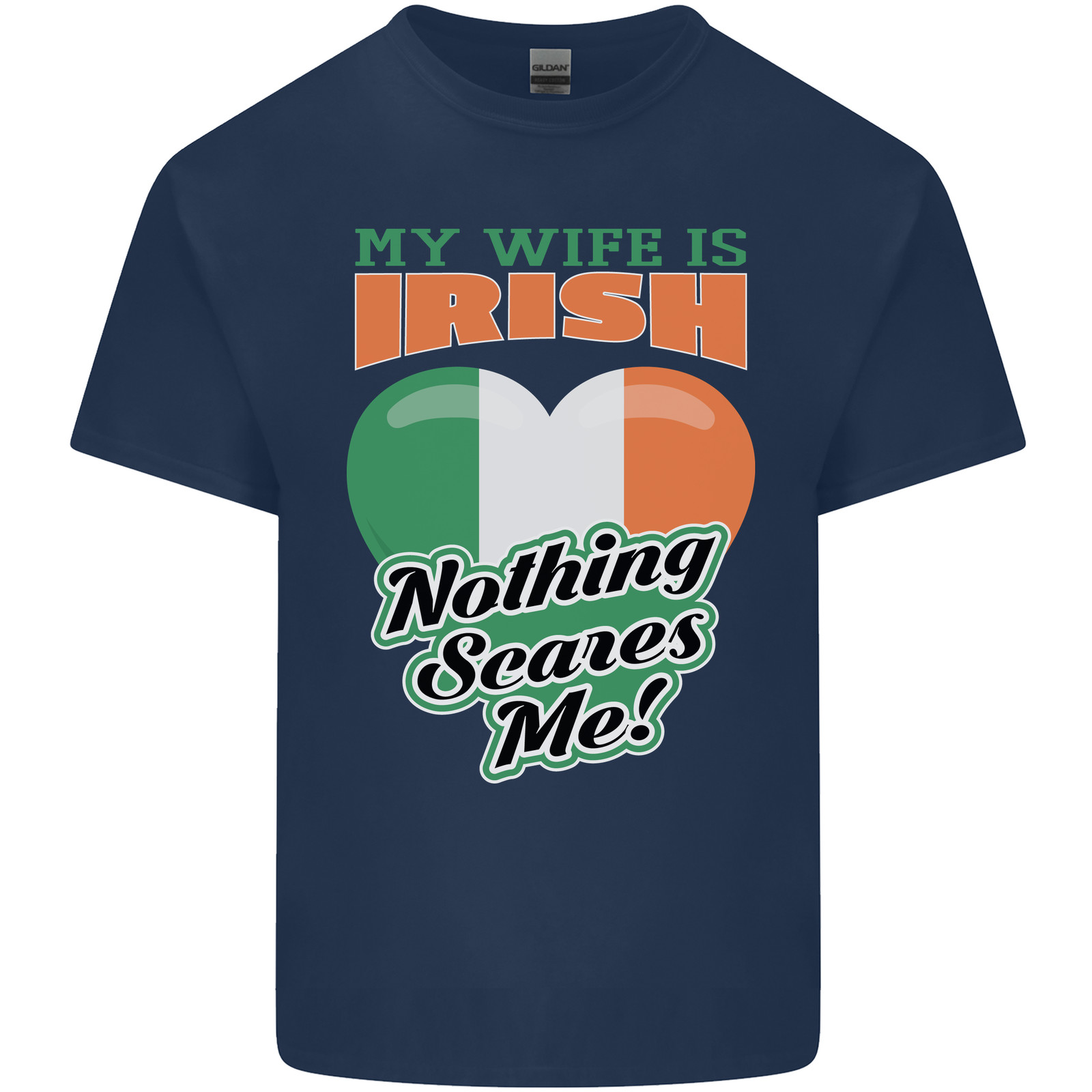 My Wife is Irish Nothing Scares Me Ireland Kids T-Shirt Boys Girls image 2