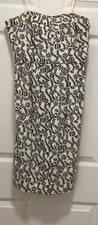 J. Crew Strapless Blue & White Knee Length Dress - 12