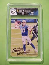 Justin Herbert Rookie, 2020 Chronicles Luminance, HGA Mint 9 Graded Slab