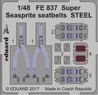 MW22 Eduard FE837 Super Seasprite Seatbelts Steel 1/48 Zoom Set For Kitty Hawk