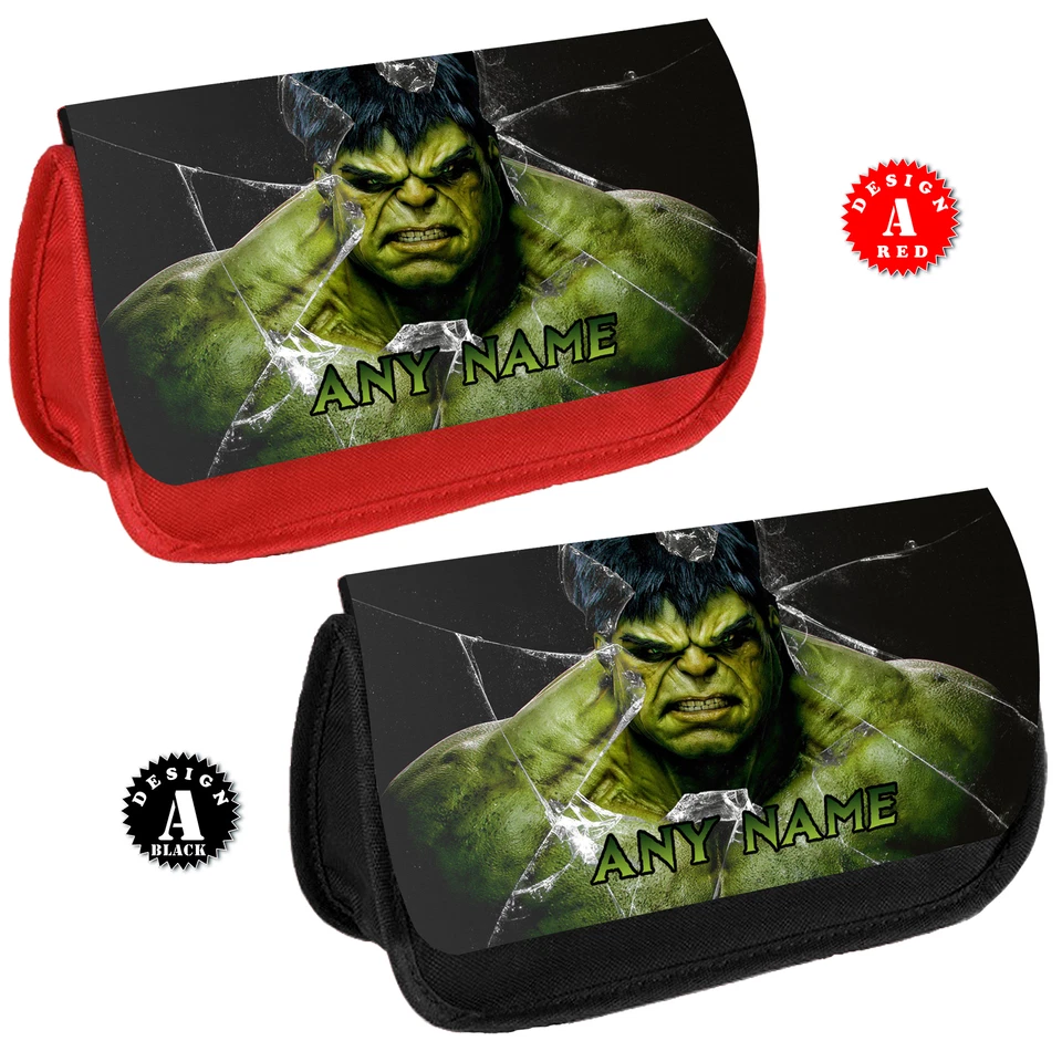 INCREDIBLE HULK Personalised Pencil Case Bag School Any Name Marvel Kids Gift