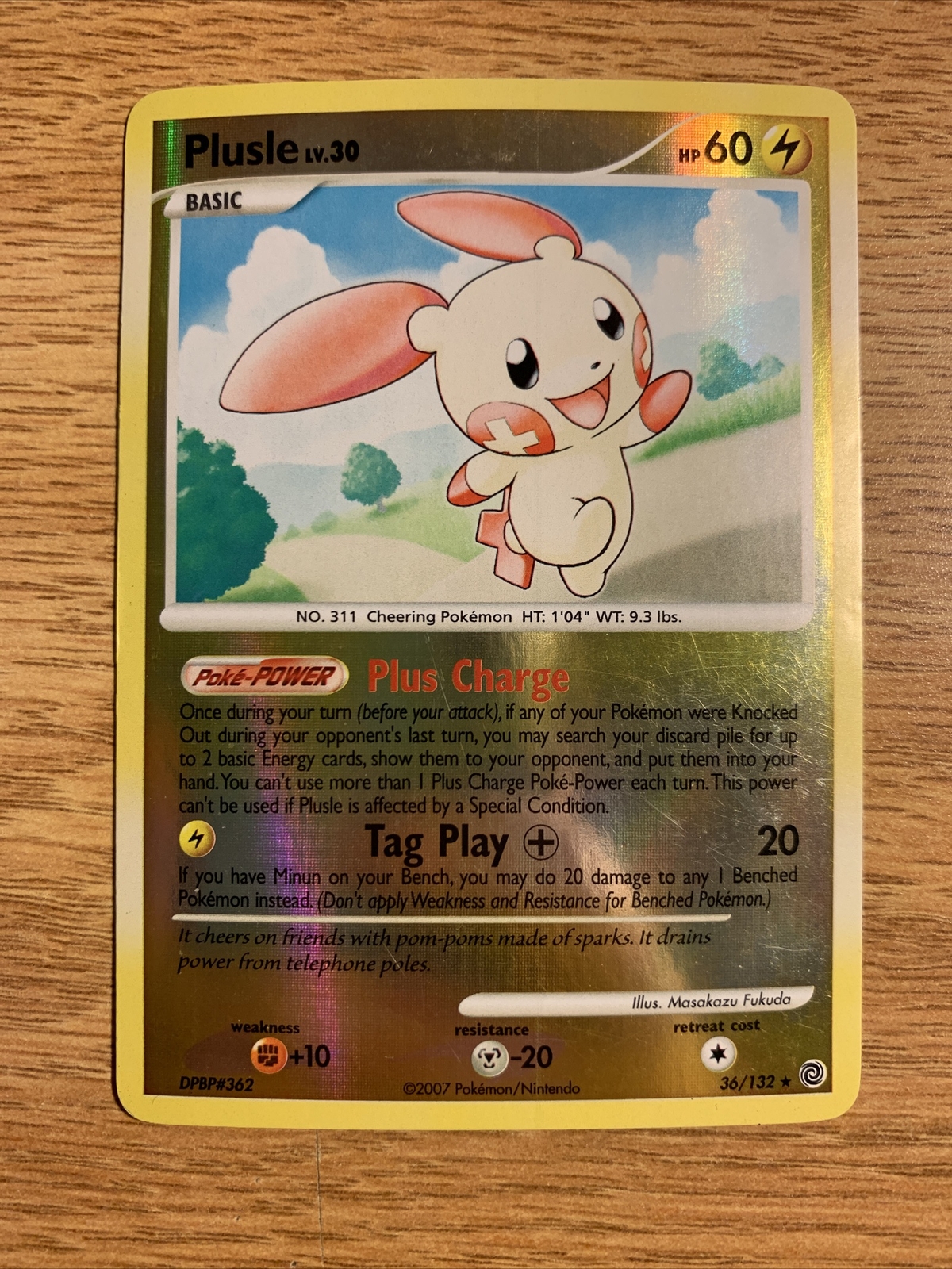 Plusle Secret Wonders 36/132 - RARE Reverse Holo - Near Mint Pokémon Card
