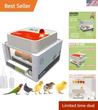 12-Egg Automatic Hatching Incubator with Integrated Candler - Ideal for All Ages