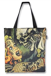 Canvas Tote Bag with gothic girl