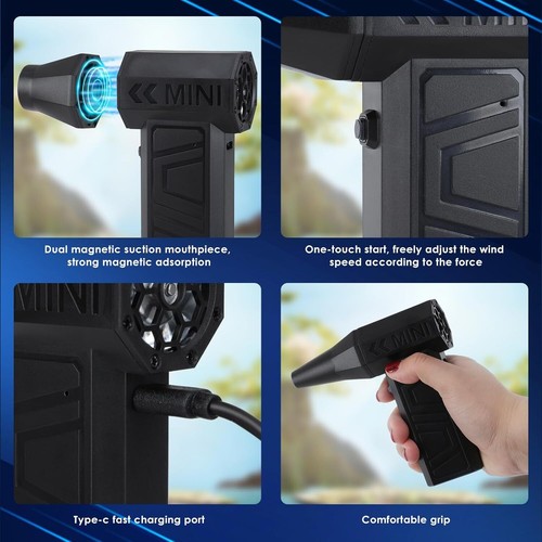 Elektrische Staubgebläse Mini-Gebläse 90000RPM Druckluftspray Luftdruckspray - Afbeelding 6 van 12