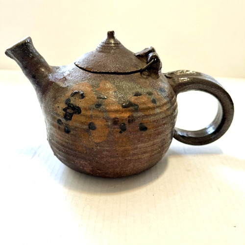 SANDRA JOHNSTONE CALIFORNIA STUDIO POTTERY RAKU TEAPOT OOAK - VOULKOS & SOLDNER